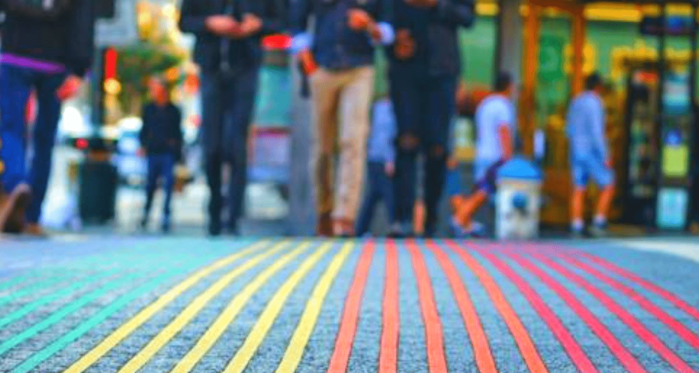 Rainbow crosswalk