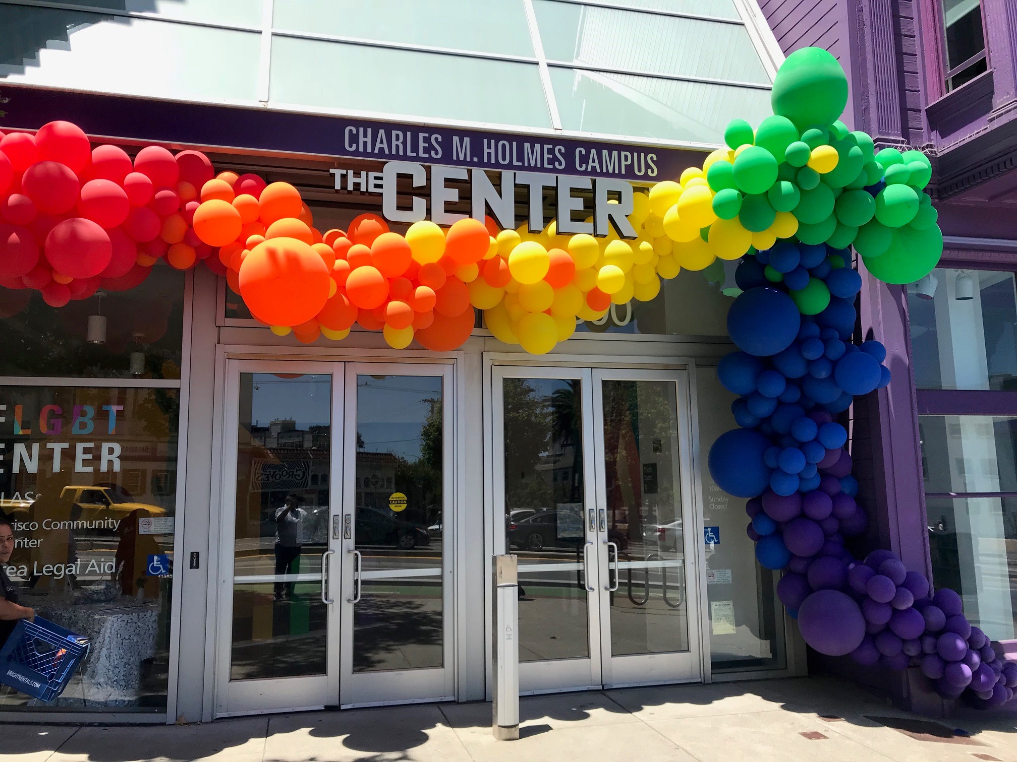 Center with balloons